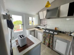 small kitchen at surfhouse apartment rental
