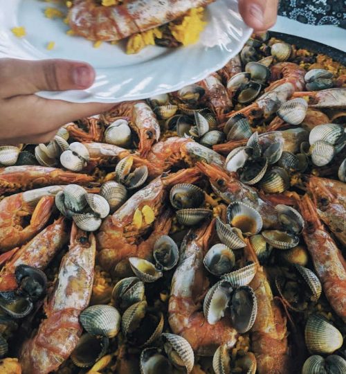 paella at nordes surfhouse